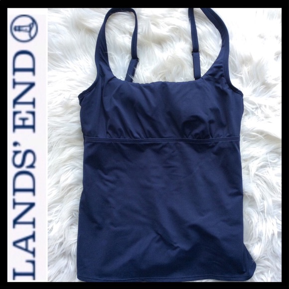 Lands’End Square Neck Tankini Top - Picture 3 of 8